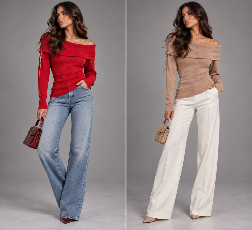 Pearl Shoulder Oversized Knit