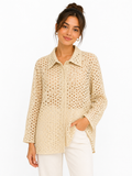triped shirt with embroidered details