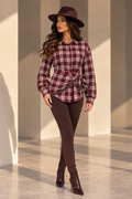 Plaid Wrap Shirt