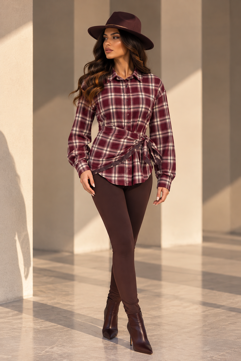 Plaid Wrap Shirt
