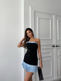 Contrast Mini Dress