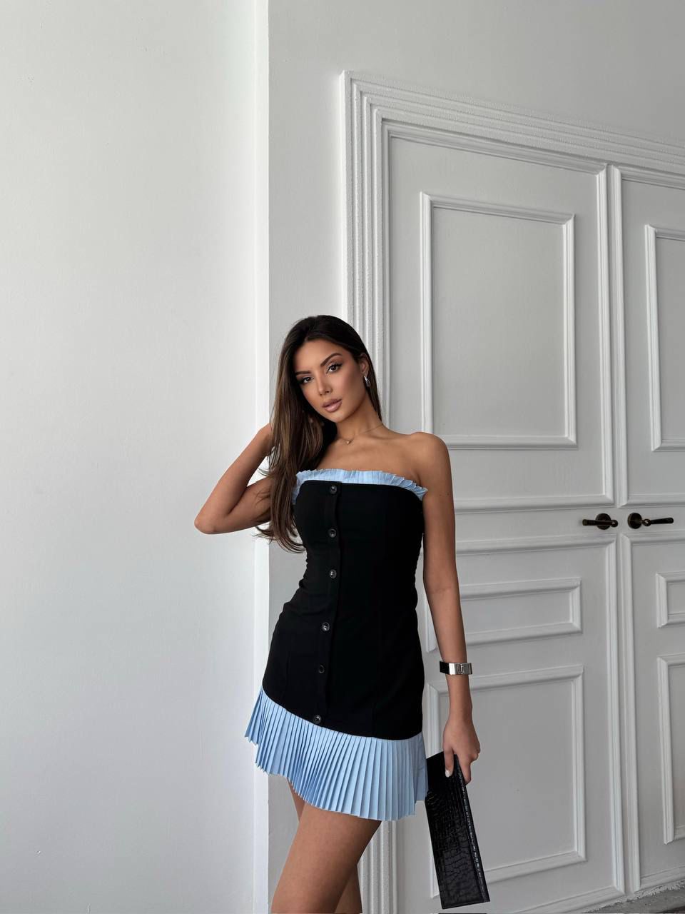 Contrast Mini Dress